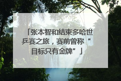 张本智和结束多哈世乒赛之旅，赛前曾称“目标只有金牌”