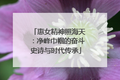 惠女精神照海天：净峰巾帼的奋斗史诗与时代传承