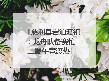 慈利县岩泊渡镇：龙舟队备赛忙 二端午竞渡热