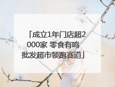 成立1年门店超2000家 零食有鸣批发超市领跑赛道