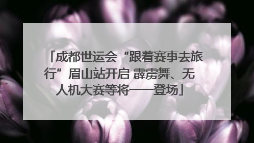 成都世运会“跟着赛事去旅行”眉山站开启 霹雳舞、无人机大赛等将一一登场