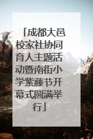 成都大邑校家社协同育人主题活动暨南街小学紫藤节开幕式圆满举行