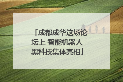 成都成华这场论坛上 智能机器人黑科技集体亮相