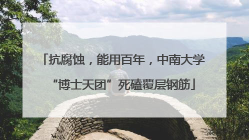 抗腐蚀，能用百年，中南大学“博士天团”死磕覆层钢筋