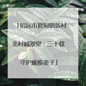 招远市夏甸镇新村北村臧翠堂：三十载守护瘫痪妻子
