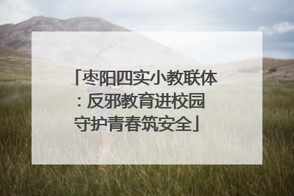枣阳四实小教联体：反邪教育进校园 守护青春筑安全