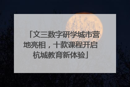 文三数字研学城市营地亮相，十款课程开启杭城教育新体验
