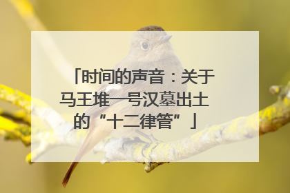 时间的声音：关于马王堆一号汉墓出土的“十二律管”