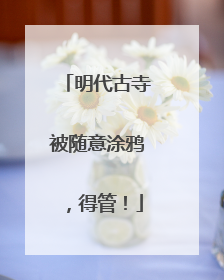 明代古寺被随意涂鸦，得管！