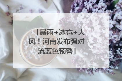 暴雨+冰雹+大风！河南发布强对流蓝色预警