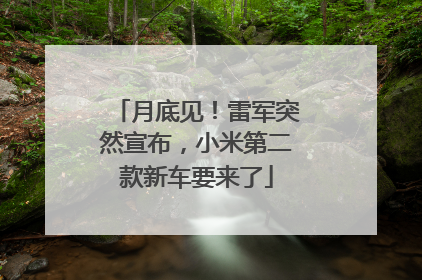 月底见！雷军突然宣布，小米第二款新车要来了