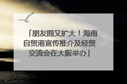 朋友圈又扩大！海南自贸港宣传推介及经贸交流会在大阪举办