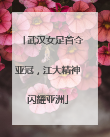 武汉女足首夺亚冠，江大精神闪耀亚洲