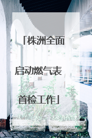 株洲全面启动燃气表首检工作
