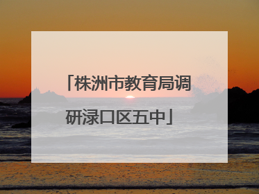 株洲市教育局调研渌口区五中