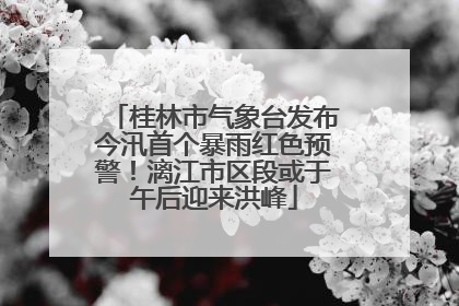 桂林市气象台发布今汛首个暴雨红色预警！漓江市区段或于午后迎来洪峰