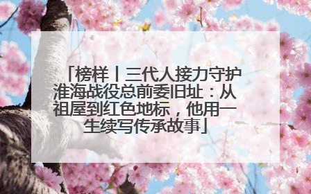 榜样丨三代人接力守护淮海战役总前委旧址：从祖屋到红色地标，他用一生续写传承故事
