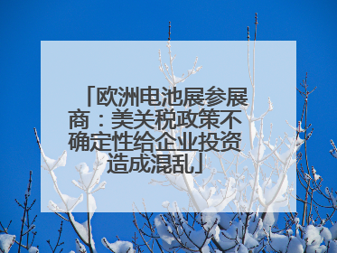 欧洲电池展参展商：美关税政策不确定性给企业投资造成混乱