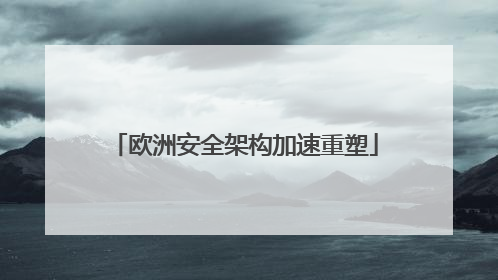 欧洲安全架构加速重塑