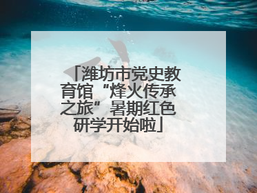 潍坊市党史教育馆“烽火传承之旅”暑期红色研学开始啦