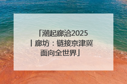 潮起廊洽2025丨廊坊：链接京津冀 面向全世界