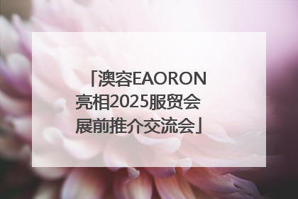 澳容EAORON亮相2025服贸会展前推介交流会