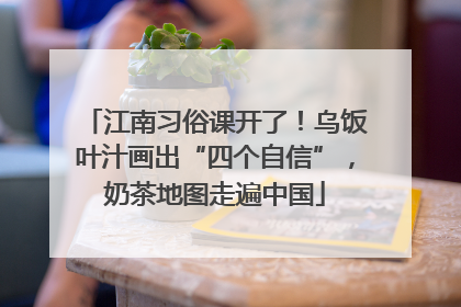 江南习俗课开了！乌饭叶汁画出“四个自信”，奶茶地图走遍中国