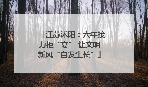 江苏沭阳：六年接力拒“宴” 让文明新风“自发生长”