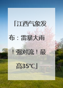 江西气象发布：雷暴大雨！强对流！最高35℃