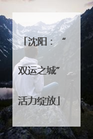 沈阳：“双运之城”活力绽放