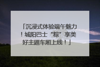 沉浸式体验端午魅力！城阳巴士“粽”享美好主题车厢上线！