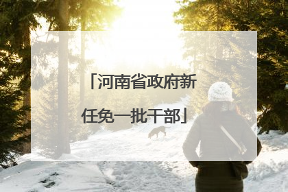 河南省政府新任免一批干部