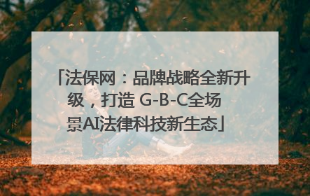 法保网：品牌战略全新升级，打造 G-B-C全场景AI法律科技新生态