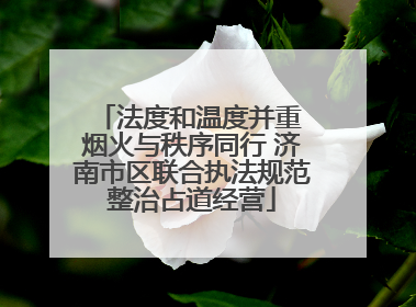 法度和温度并重 烟火与秩序同行 济南市区联合执法规范整治占道经营