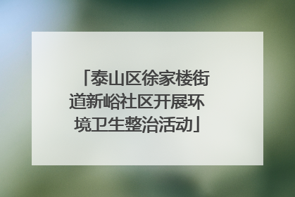 泰山区徐家楼街道新峪社区开展环境卫生整治活动