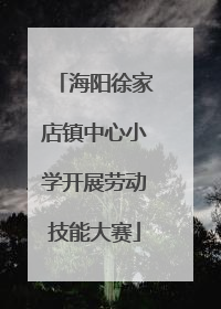 海阳徐家店镇中心小学开展劳动技能大赛