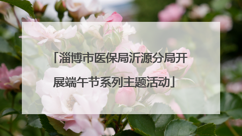 淄博市医保局沂源分局开展端午节系列主题活动