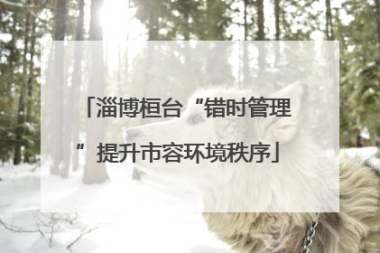 淄博桓台“错时管理”提升市容环境秩序