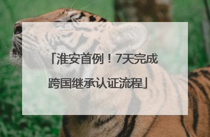 淮安首例！7天完成跨国继承认证流程