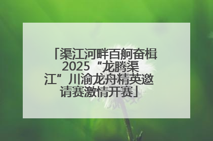 渠江河畔百舸奋楫 2025“龙腾渠江”川渝龙舟精英邀请赛激情开赛