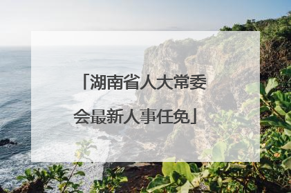 湖南省人大常委会最新人事任免