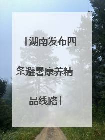 湖南发布四条避暑康养精品线路