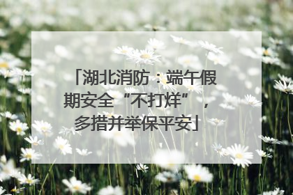 湖北消防：端午假期安全“不打烊”，多措并举保平安