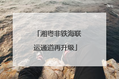 湘粤非铁海联运通道再升级
