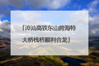 漳汕高铁东山跨海特大桥栈桥顺利合龙