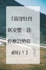 菏泽牡丹区交警：违停整治势在必行！