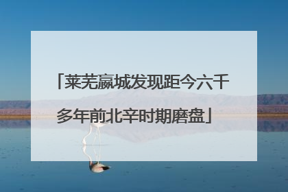 莱芜嬴城发现距今六千多年前北辛时期磨盘