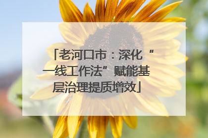 老河口市：深化“一线工作法”赋能基层治理提质增效