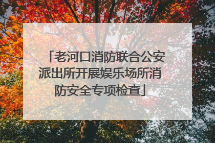 老河口消防联合公安派出所开展娱乐场所消防安全专项检查