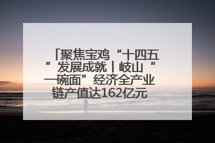 聚焦宝鸡“十四五”发展成就丨岐山“一碗面”经济全产业链产值达162亿元 入选全国典型县
